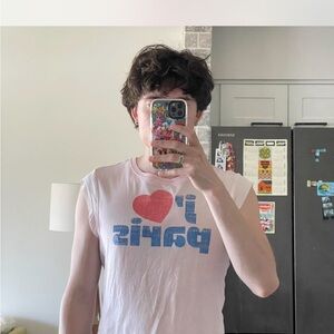 Wild Fable Pink 'I Love Paris' Sleeveless Shirt